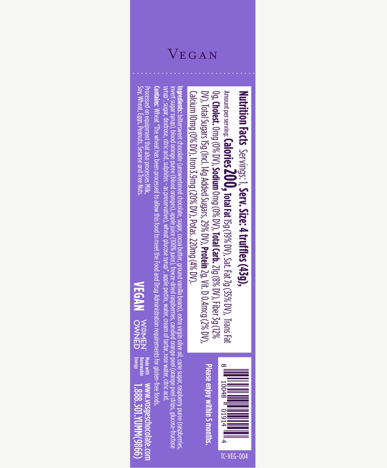 Vegan Truffle Collection, 4 pieces