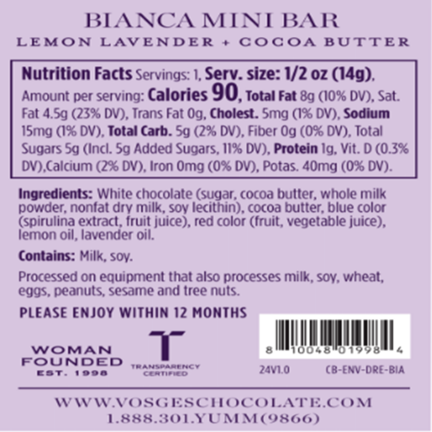 Dream Bianca Cocoa Butter Mini Chocolate Bar