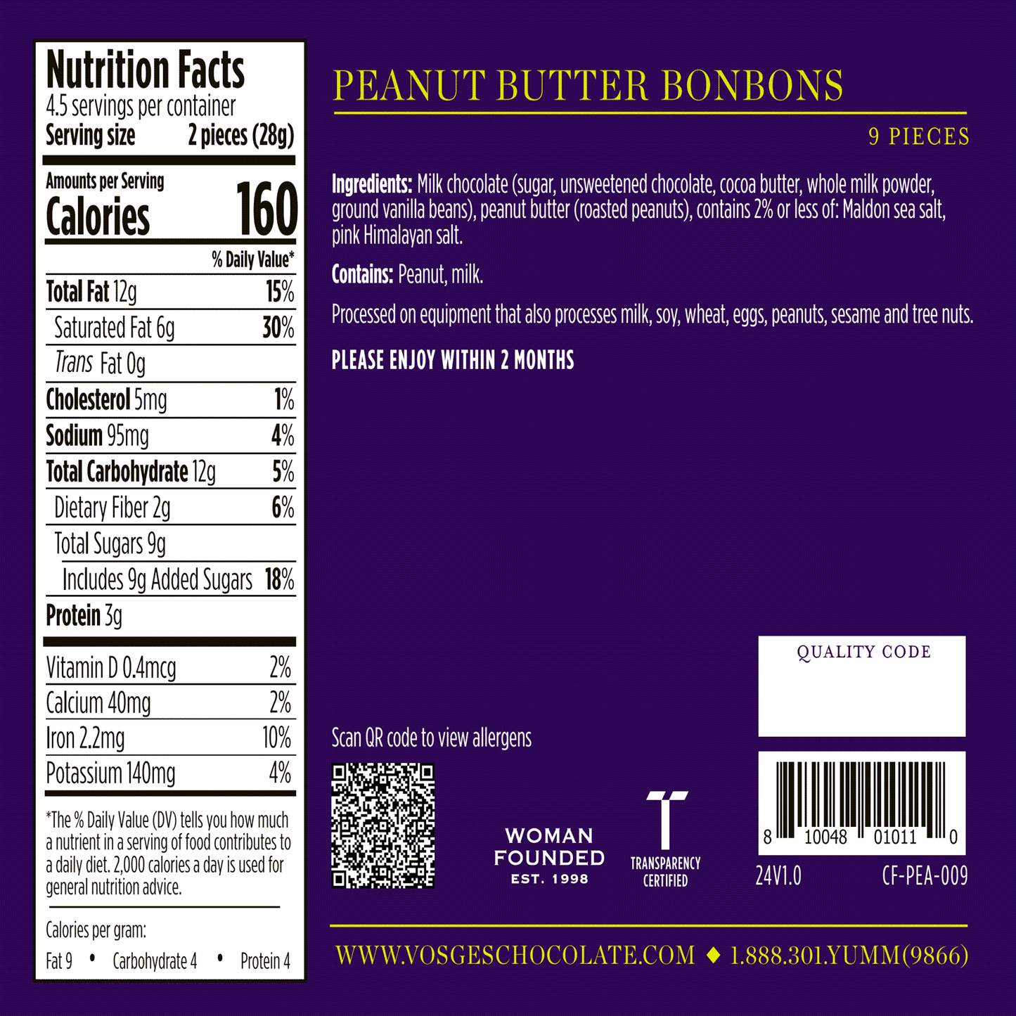 Peanut Butter Bonbons, 9 pieces