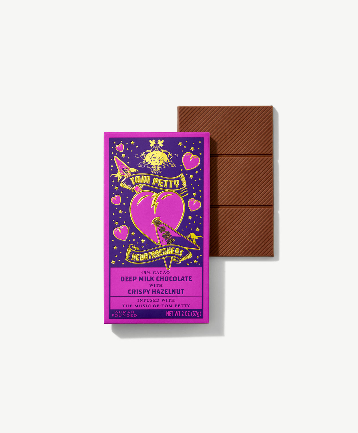 Tom Petty x Vosges Hazelnut and Milk Chocolate Bar