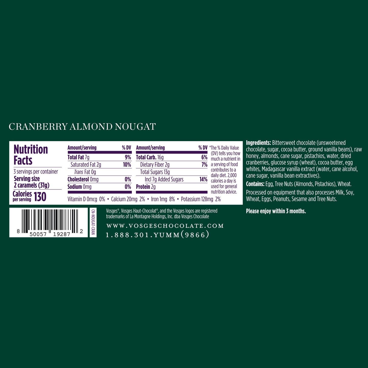 Cranberry Almond Nougat