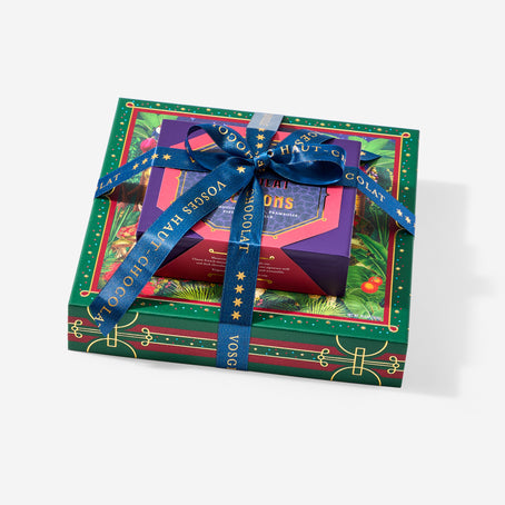 chocolate-macarons-and-truffle-gift-tower