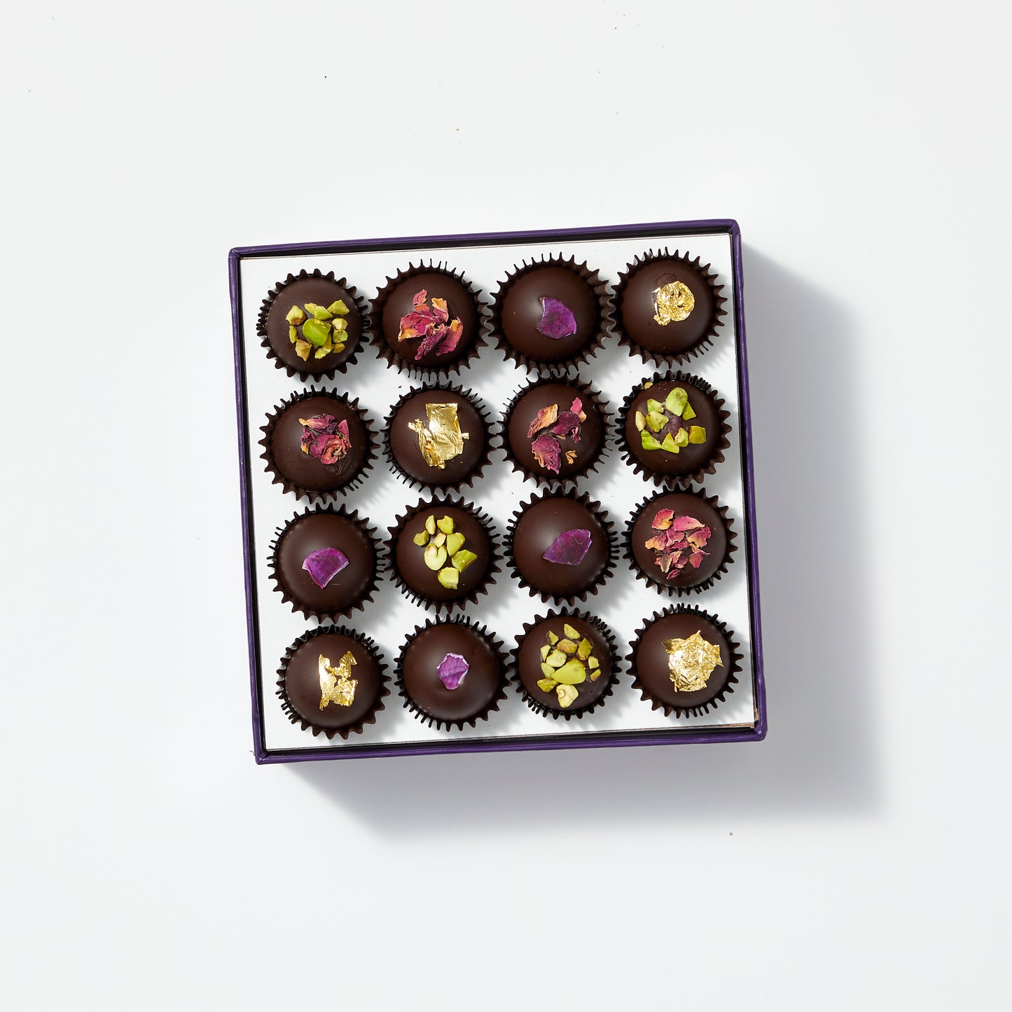 High-Phenolic Olive Oil and Dark Chocolate Vegan Truffle Collection, 16 pieces