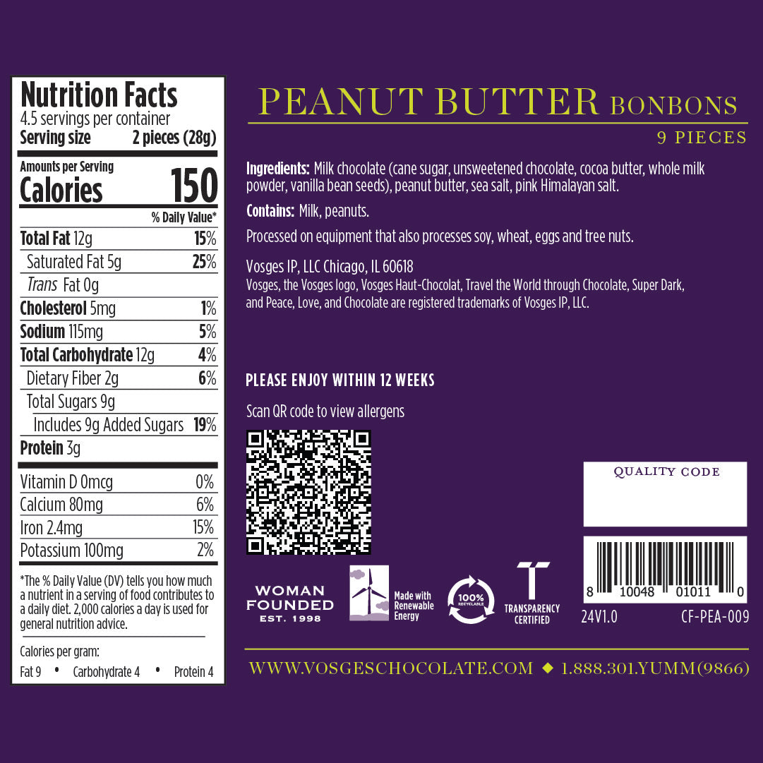 Peanut Butter Bonbons, 9 pieces