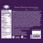 Nutrition Facts and Ingredients of Vosges Haut-Chocolat nine piece Exotic Chocolate Truffle Collection printed in white san-serif font on a dark purple background.