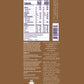 Nutrition Facts and Ingredients of Vosges Haut-Chocolat Mo's Milk Chocolate Bacon bar in white, san-serif font on a brown background.