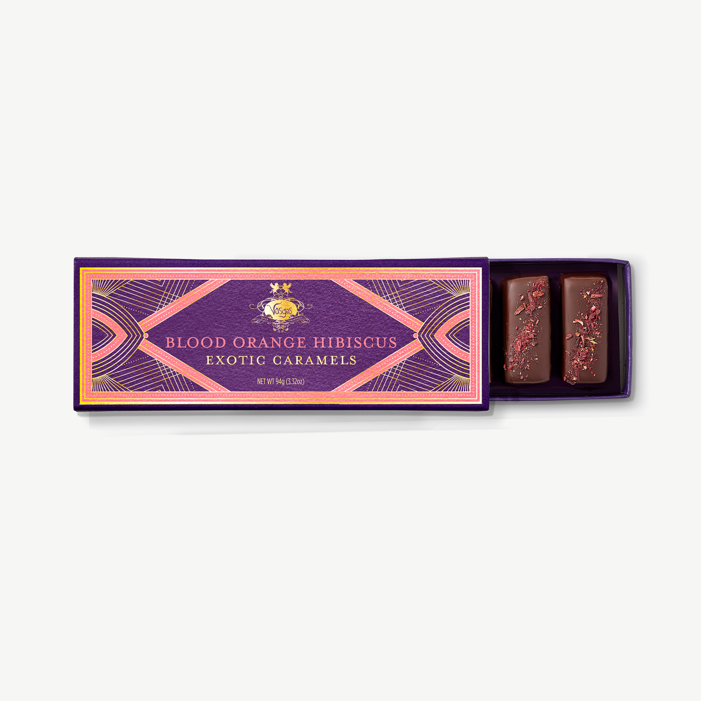 Blood Orange Hibiscus Caramels, 6 pieces