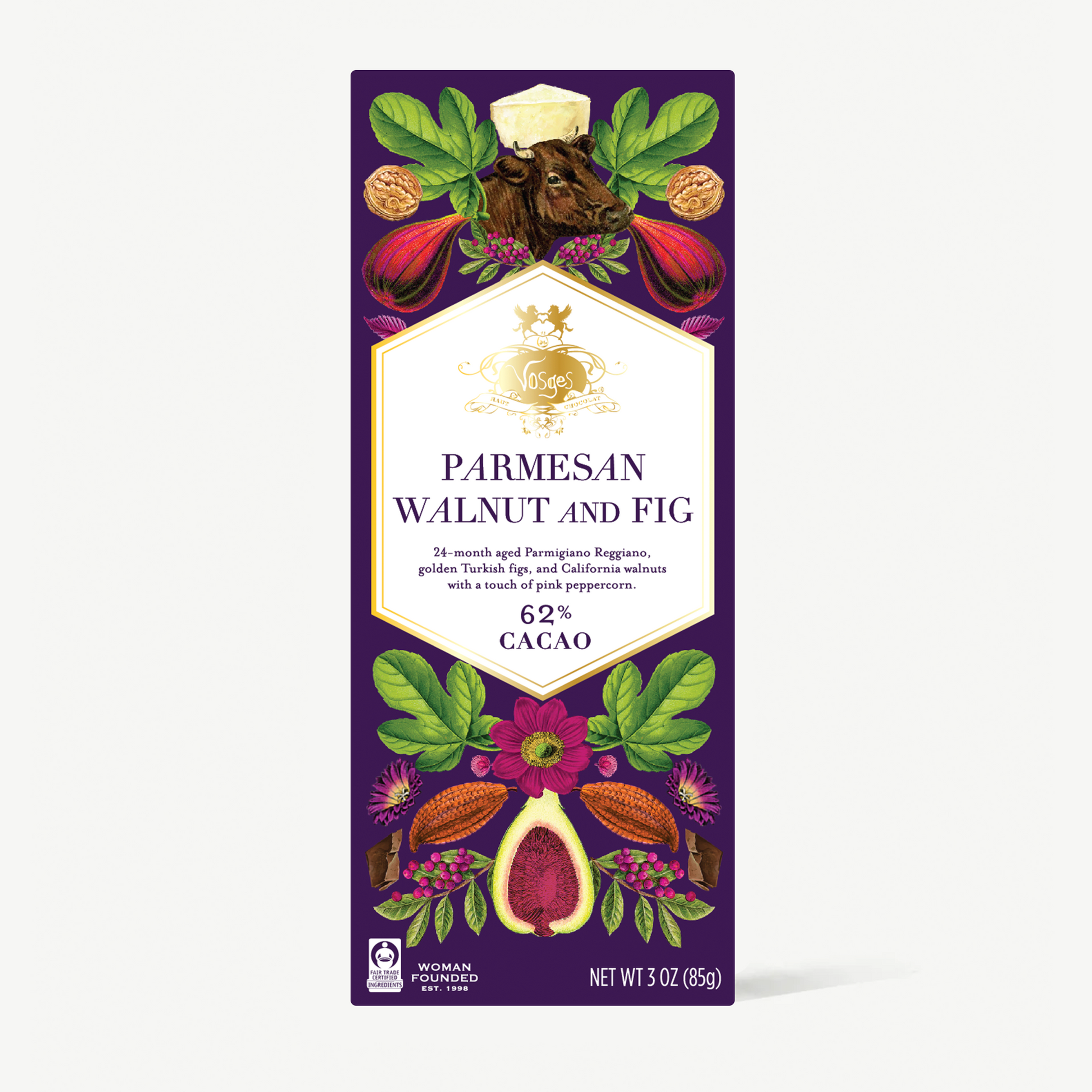 Parmesan Walnut & Fig Chocolate Bar | Vosges Chocolate – Vosges Parmesan Walnut & Fig Chocolate Bar | Vosges Chocolate – Vosges