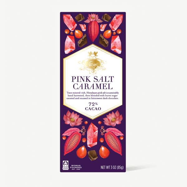 Pink Himalayan Crystal Salt Caramel Chocolate Bar | Vosges
