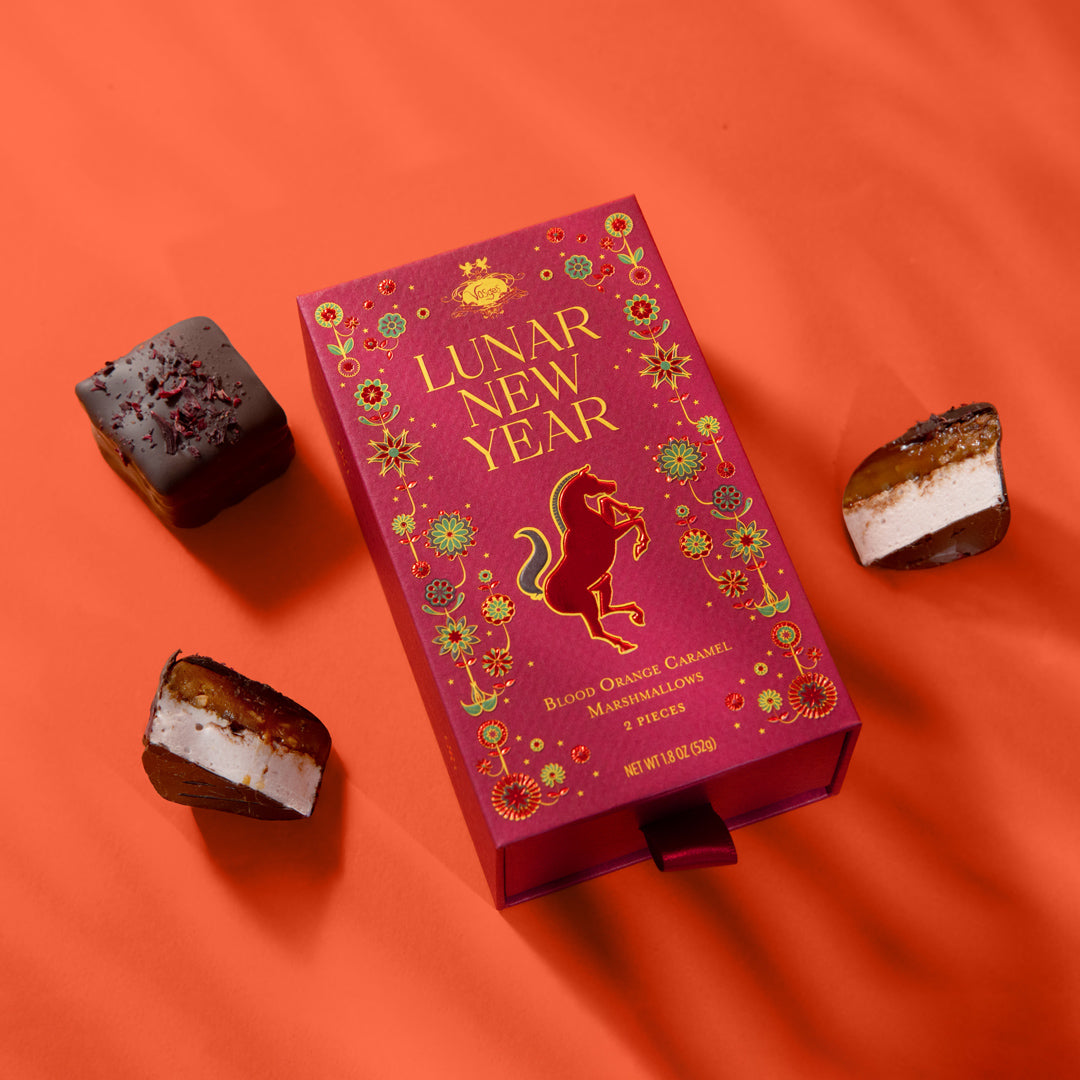 Lunar New Year Blood Orange Caramel Marshmallows