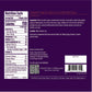 The back panel of a container of Chocolate 'Crispy Rice Chocolate Skulls' showing the nutrition facts, ingredients list, and product details on a solid dark purple background.