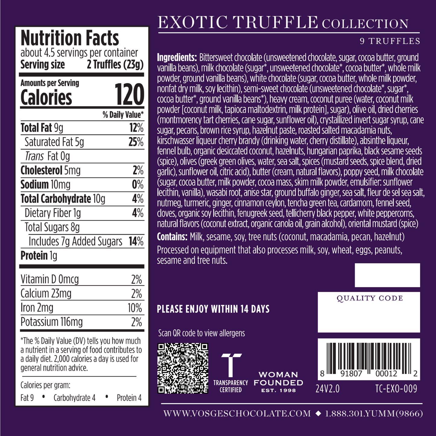 Exotic Truffle Collection, 9 pieces