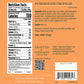 Pumpkin Pie Truffles packaging with nutrition facts and ingredients on a bright orange label