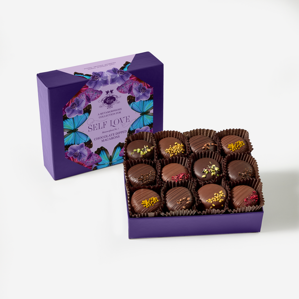 Self-Love Chocolate Dipped Macarons – Vosges Haut-Chocolat