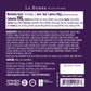 Nutrition Facts and Ingredients of Vosges Haut-Chocolat La Bombe printed in white san-serif font on a dark purple background.