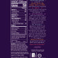 Nutrition Facts and Ingredients of Vosges Haut-Chocolat Chinese 5-Spice Pure Plant bar in white, san-serif font on a dark purple background. 