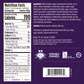 Nutrition Facts and Ingredients of Vosges Haut-Chocolat Self Love in white, san-serif font on a deep purple background.