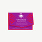 A pink and red envelope reading, "Chocolate Taste Test" sit's on a light grey background.