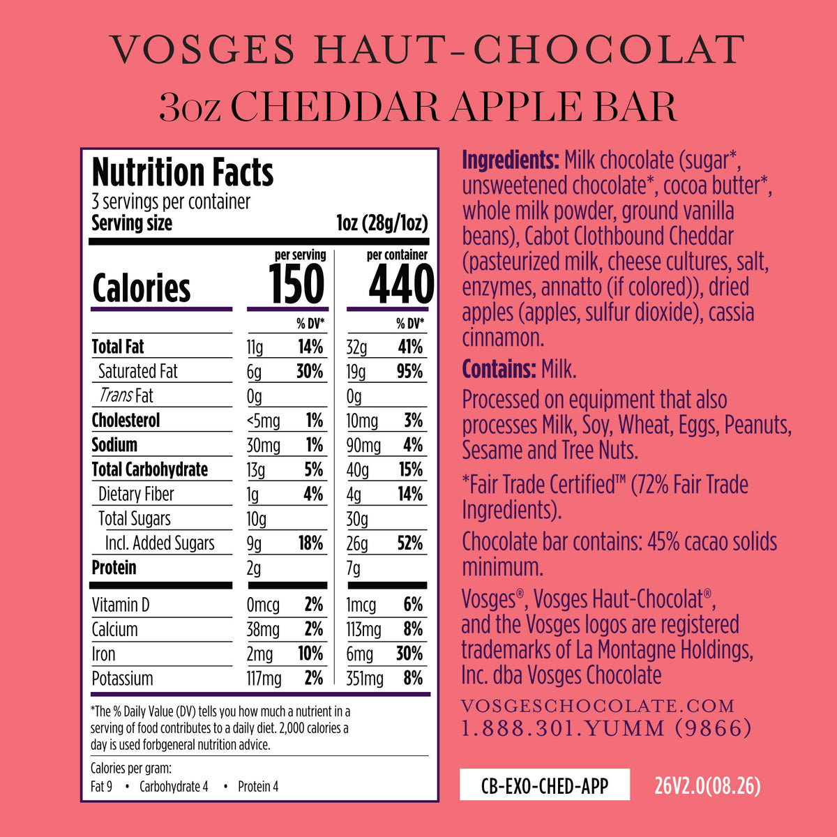 Cheddar and Apple Chocolate Bar