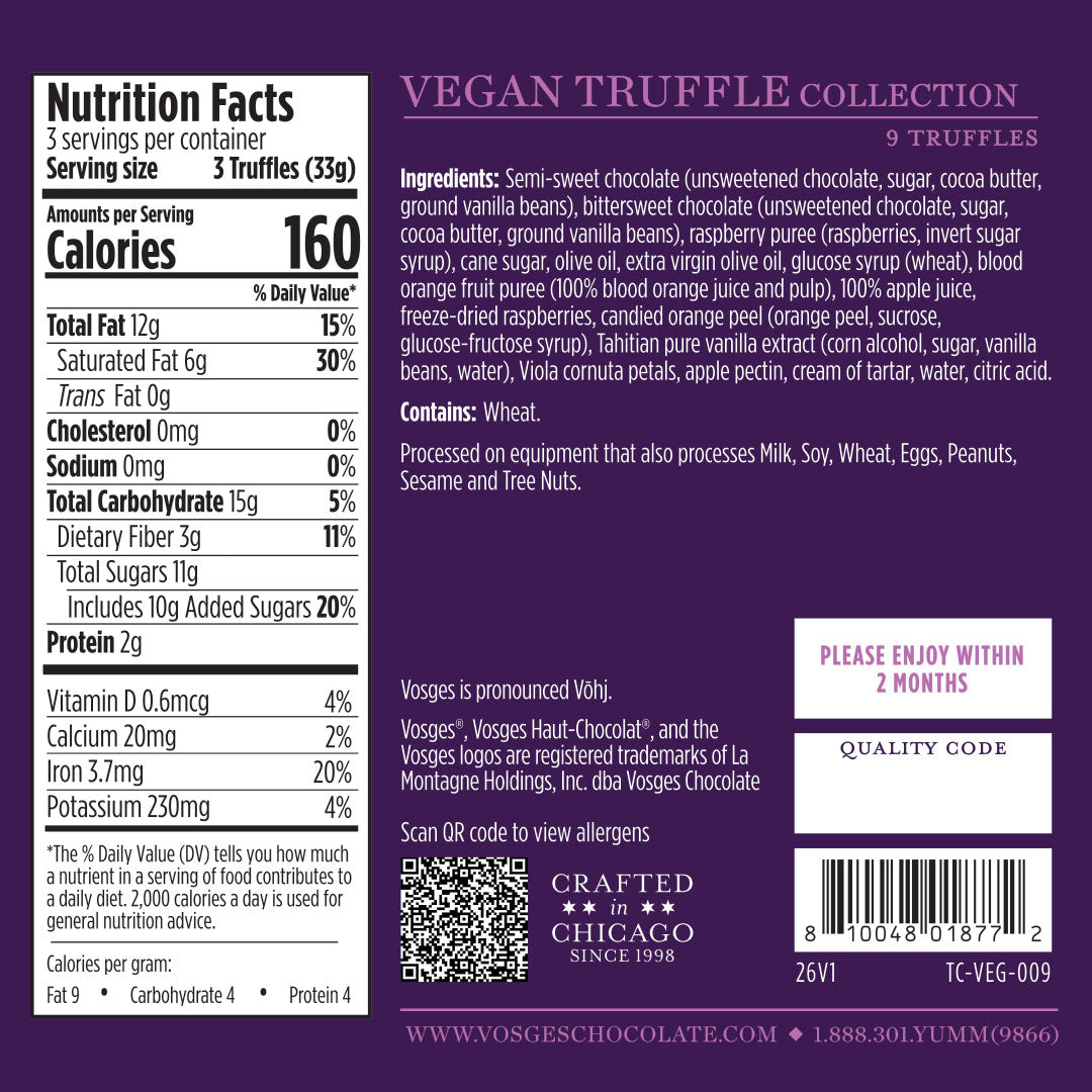Vegan Truffles, 9 pieces