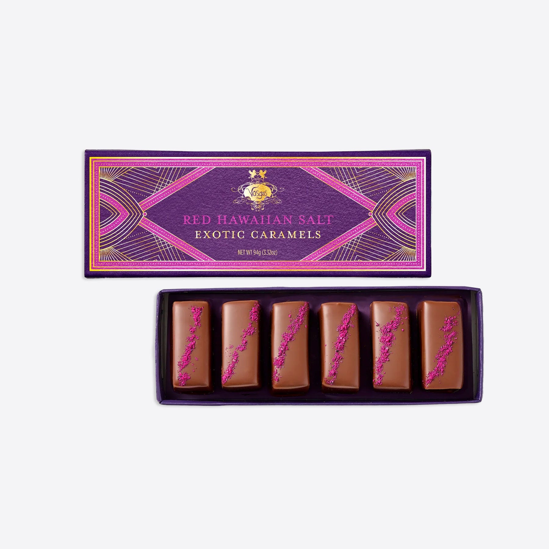 Red Hawaiian Salt Caramels, 6P | Chocolate Caramels | Vosges