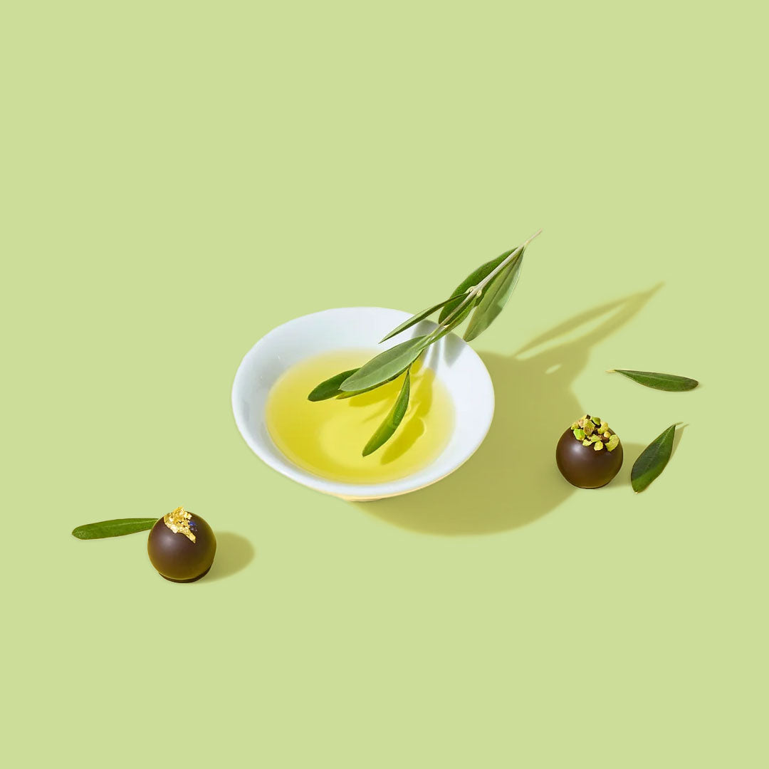High-Phenolic Olive Oil and Dark Chocolate Vegan Truffles