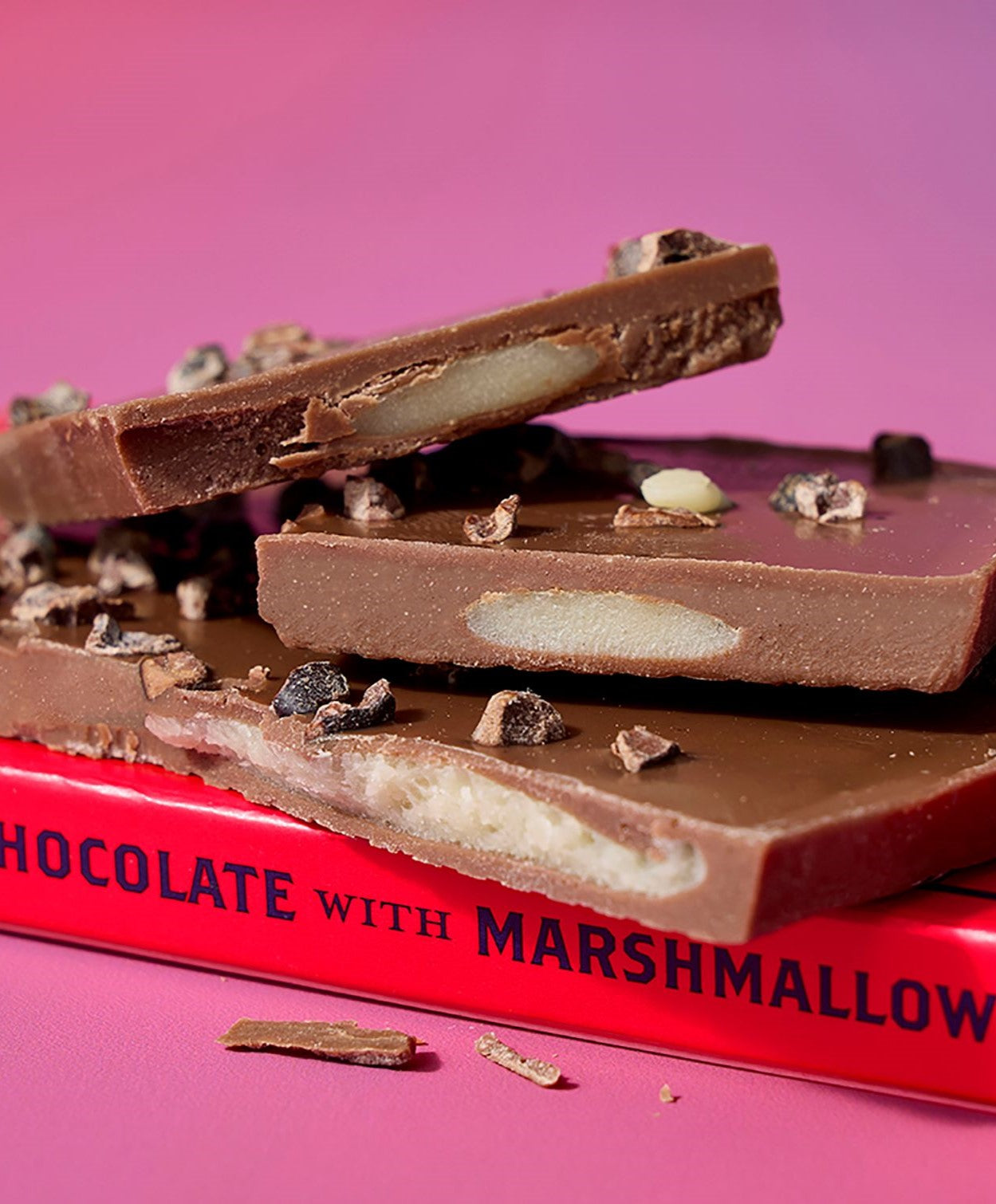 Tom Petty x Vosges Marshmallow, Cocoa Nib and Milk Chocolate Bar