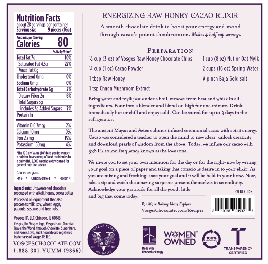 Raw Honey Chocolate Baking Chips