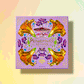 Animated gif of a purple chocolate box covered in Vosges Haut-Chocolat Truffles on a beige background.  